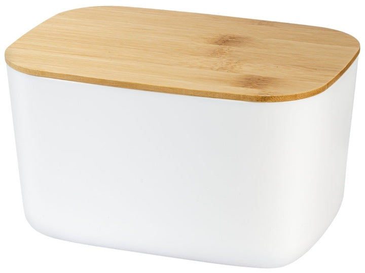 Livarno Home Cosmetic Organizer With Bamboo Lid White